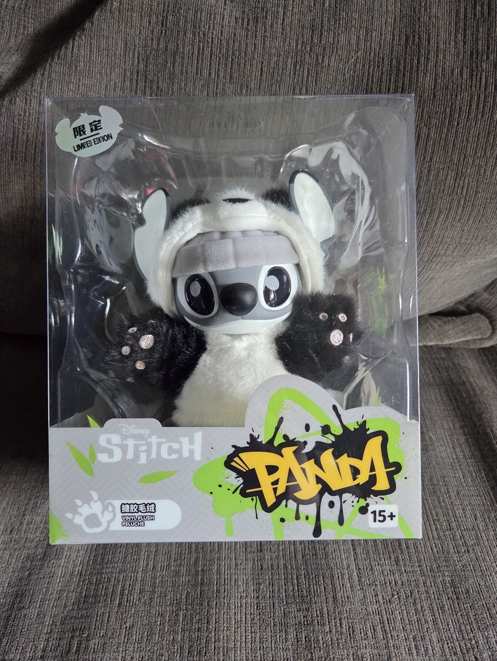 Disney Black & White Stitch Panda Plush